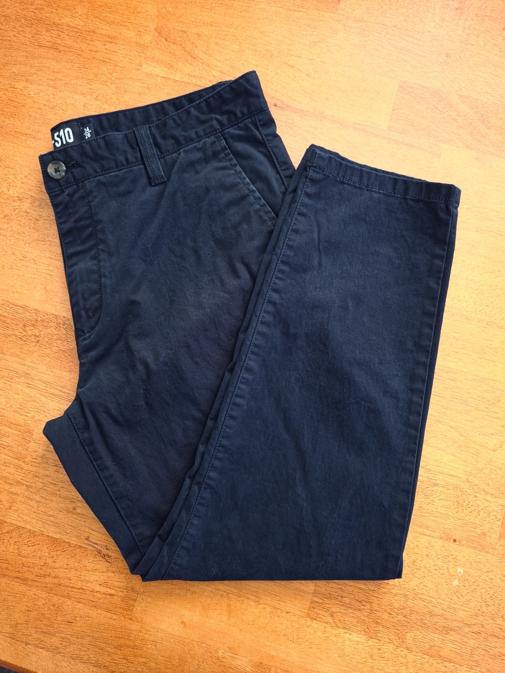 Under 510 Men's Black Washed Tapered Flex Chino Pants.  34x26